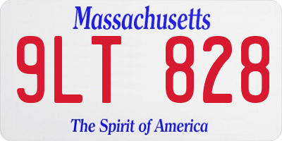 MA license plate 9LT828