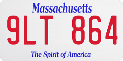 MA license plate 9LT864
