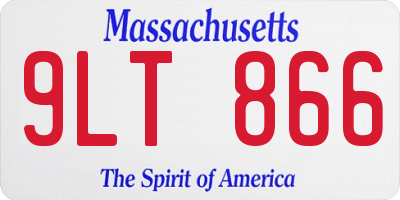 MA license plate 9LT866
