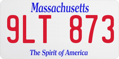 MA license plate 9LT873