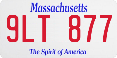 MA license plate 9LT877