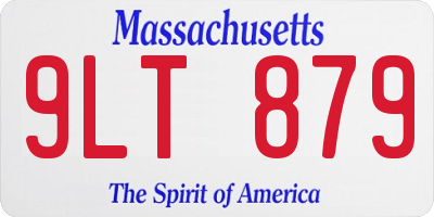 MA license plate 9LT879