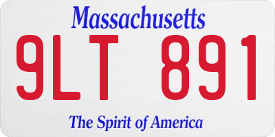 MA license plate 9LT891