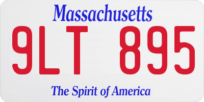 MA license plate 9LT895