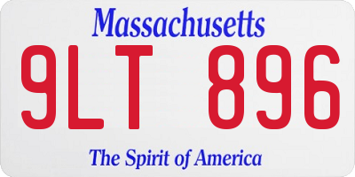 MA license plate 9LT896