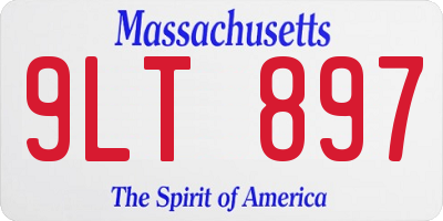 MA license plate 9LT897
