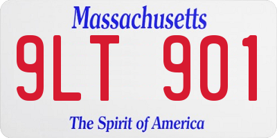 MA license plate 9LT901