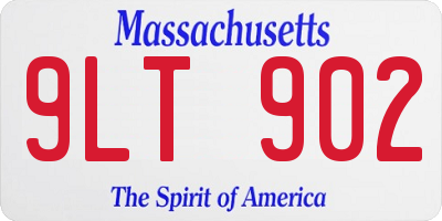 MA license plate 9LT902
