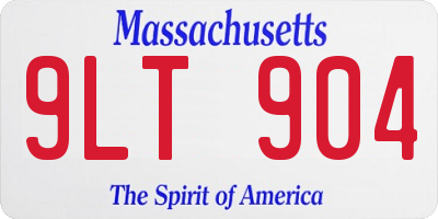MA license plate 9LT904