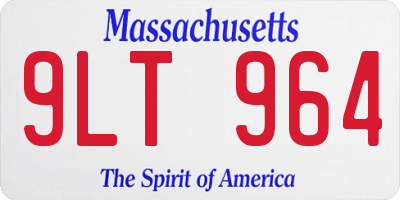 MA license plate 9LT964