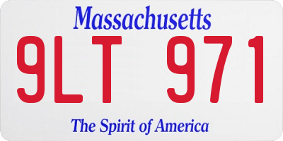 MA license plate 9LT971