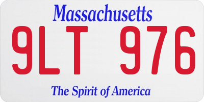 MA license plate 9LT976