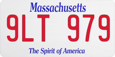 MA license plate 9LT979