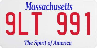 MA license plate 9LT991