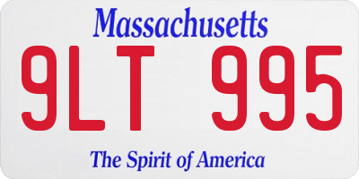 MA license plate 9LT995