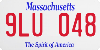 MA license plate 9LU048