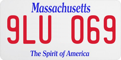 MA license plate 9LU069