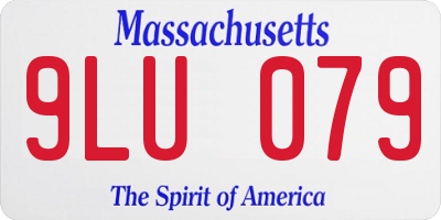 MA license plate 9LU079