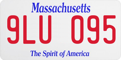 MA license plate 9LU095