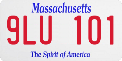 MA license plate 9LU101