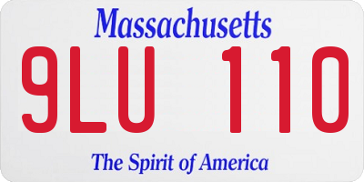 MA license plate 9LU110