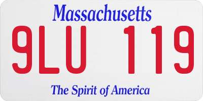 MA license plate 9LU119