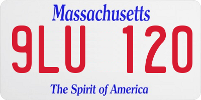 MA license plate 9LU120