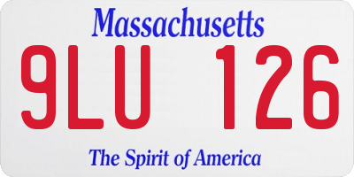 MA license plate 9LU126
