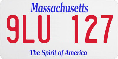 MA license plate 9LU127