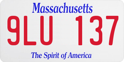 MA license plate 9LU137