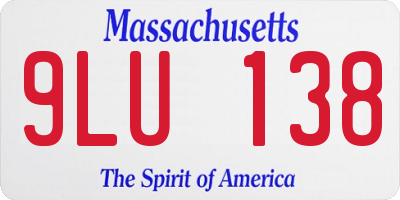 MA license plate 9LU138