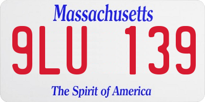 MA license plate 9LU139
