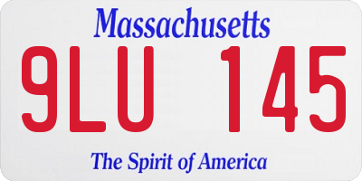 MA license plate 9LU145