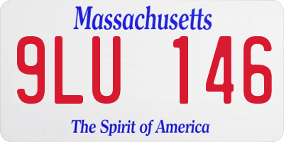 MA license plate 9LU146
