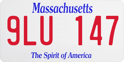 MA license plate 9LU147