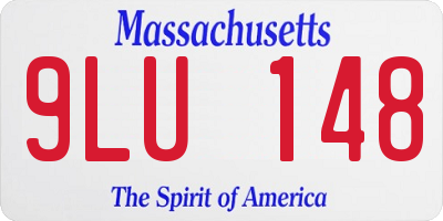 MA license plate 9LU148