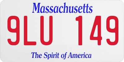 MA license plate 9LU149