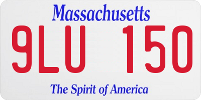 MA license plate 9LU150