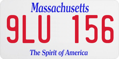 MA license plate 9LU156