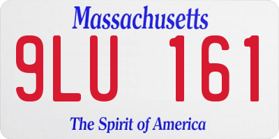 MA license plate 9LU161