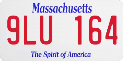 MA license plate 9LU164