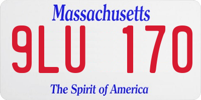 MA license plate 9LU170