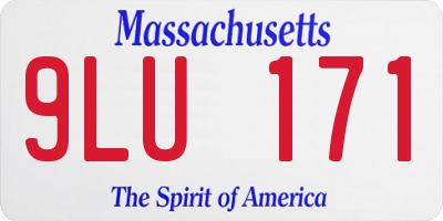 MA license plate 9LU171