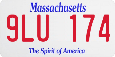MA license plate 9LU174