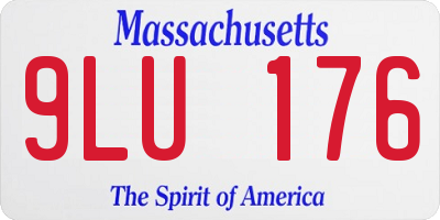 MA license plate 9LU176