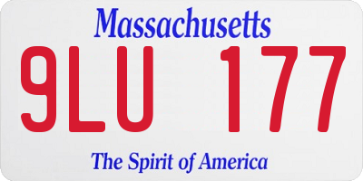 MA license plate 9LU177