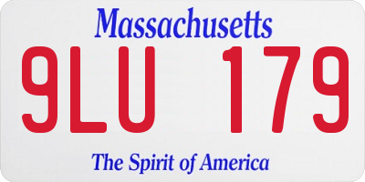 MA license plate 9LU179