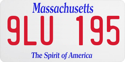 MA license plate 9LU195