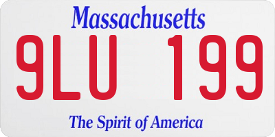 MA license plate 9LU199