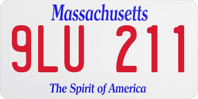 MA license plate 9LU211